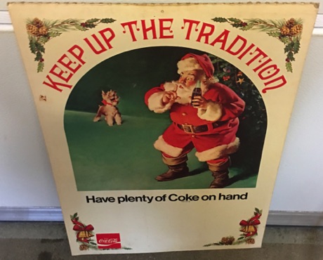 04689-1 € 25,00 coca cola karton kerstman met hond 65 x 45 cm.jpeg